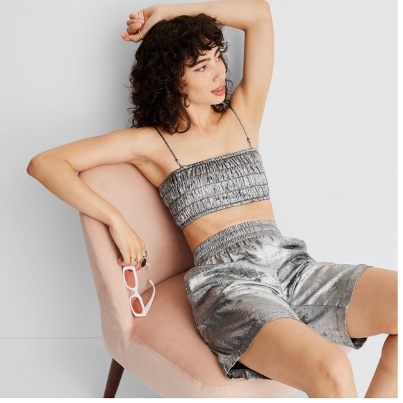 Future Collective Strappy Metallic Tiny Top - Picture 4 of 8